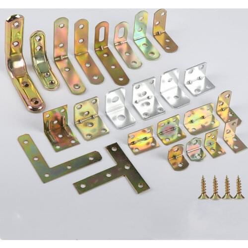 20pcs/lot Stainless Steel Corner Code Bracket Connecting Piece Bookcase Wooden Shelf Living Room Furniture Connector Accessories