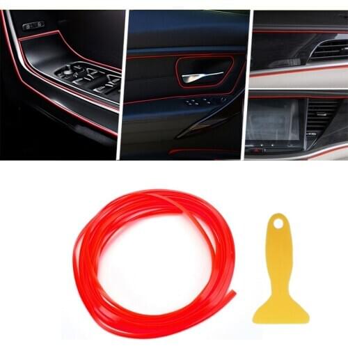 Universal Car Moulding Decoration Flexible Strips 5M/1M Interior Auto Trim Strip Car Edge Line Stickers DIY Auto Accessories