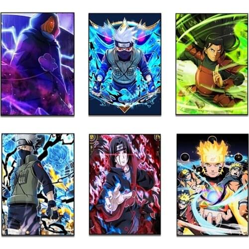 Japanese Anime Naruto HD Poster Kakashi Canvas Painting Mural Wall Picture Living Room Bedroom Home Cuadros Decor Kids Gifts