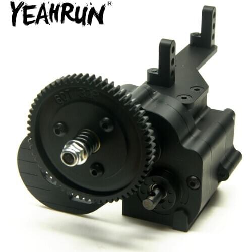 YEAHRUN 2 Speed Transmission Gearbox Metal Transfer Case for Axial Wraith SCX10 1/10 RC Crawler Car