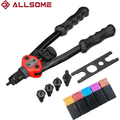 ALLSOME BT-606 Riveter Gun tool Hand Insert Rivet Nut Tool Manual Mandrels 6-32 8-32 10-24 1/4-20 HT2596