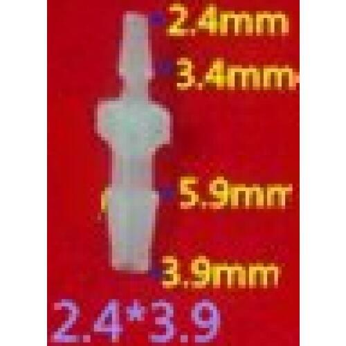 2.4-3.9mm PLASTIC Straight REDUCER Water Hose Connector 100pcs