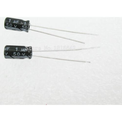 20PCS/LOT 1uF 50V Aluminum electrolytic capacitor 50v 1uf 4*7 Electrolytic capacitor