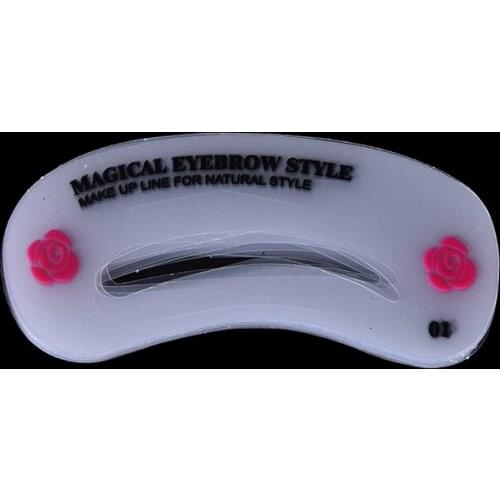 24pcs/lot Reusable Eyebrow Drawing Guide Card Brow Grooming Template DIY Make Up Tools