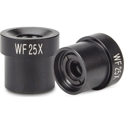 A Pair WF25X Wide Field Eyepiece Biological Microscope Eyepiece with Mounting Size 23.2mm