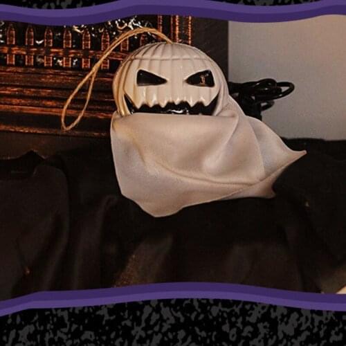 27RE Halloween Pumpkin Ghost Hanging Decorations Scary Skull Haunted House Props for Indoor Outdoor Yard Bar Party Supplies