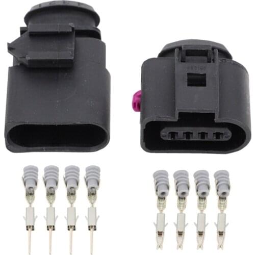 4 Pin DJ7042A-1.5-11/21 Auto Temp Sensor Plug Deflation Valve Plug Waterproof Connector Female Male 1.5mm with Terminal
