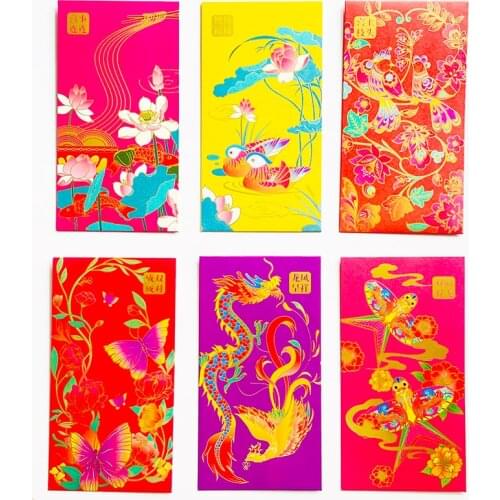 6Pcs/Pack Wedding Money Envelopes (Hong Bao) Wedding Gift Envelope Little Something 9x17cm/3.5*6.7In Red Envelopes