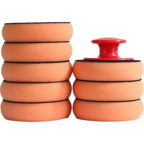 1pcs 10cm Handheld Car cleaning sponge brush Microfiber Applicator polishing Buffer Waxing Pad for Auto Body Care Manual Tools