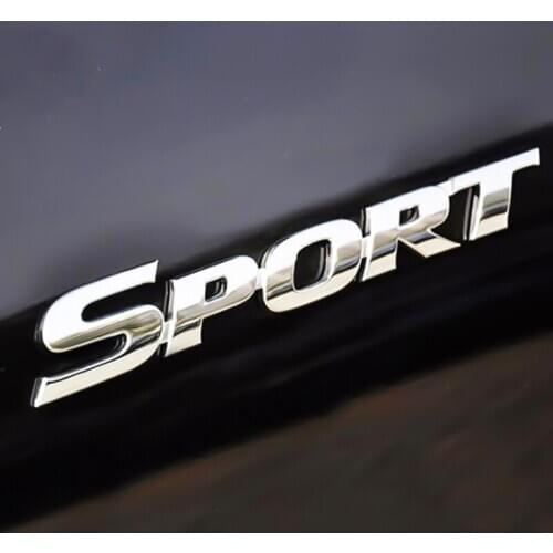 Car 3D ABS Chrome SPORT Logo Side Body Door Decor Emblem Sticker Auto Badge Decal For BMW Honda Toyota Kia Car-Styling