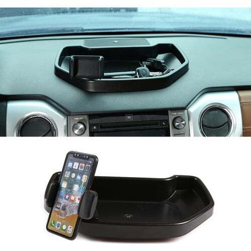 Dashboard Storage Box Door Storage Box Phone Holder Tray For Toyota Tundra 2014-2020 Car Mobile Phone Holder Phone Stand Bracke