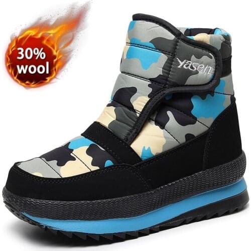 Boys Boots Children Snow Boots For Boys Sneakers Winter Kids Snow Boots Sport Fashion 2021 New Leather Children Shoes