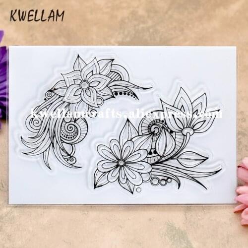 Flowers Scrapbook DIY photo cards rubber stamp clear stamp transparent stamp 10x15cm KW8010219