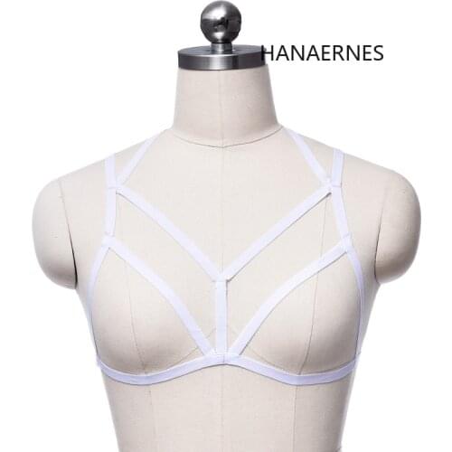 Women Harness Bra Sexy Multicolor Body Harness Cage Lingerie Goth Harness Bra Cupless Lingerie Body Harness Belt Strap Bra