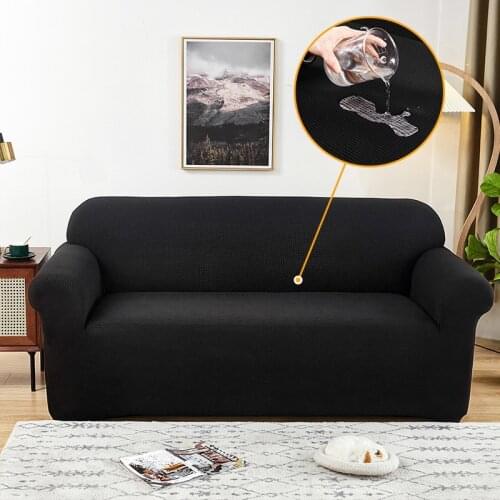 Stretch Waterproof Sofa Slipcover Couch Cover Sofa Covers for 3 Cushion Couch Living Room Elastic Bottom Pet Furniture Protector