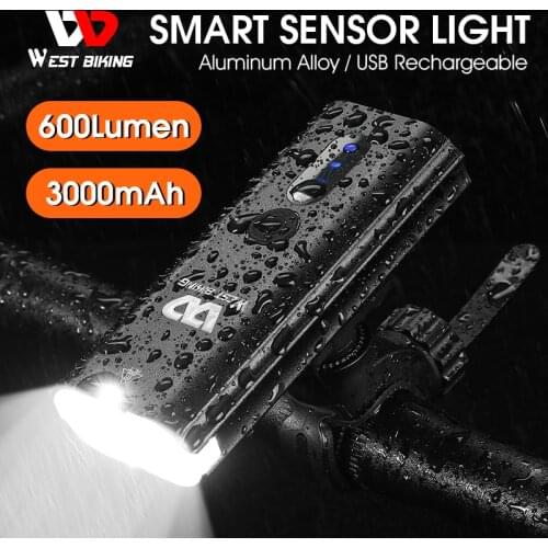 WEST BIKING Professional Bicycle Light Waterproof USB Rechargeable Cycling Flashlight MTB Road Bike LED Headlight Rear Lamp