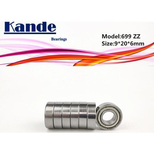 Kande Bearings 699 ZZ 10pcs ABEC-1 699 ZZ ABEC-3 699ZZ ABEC-5 699-2Z Z3V3 Z3V3 699Z Miniature Ball Bearing 9x20x6mm 699