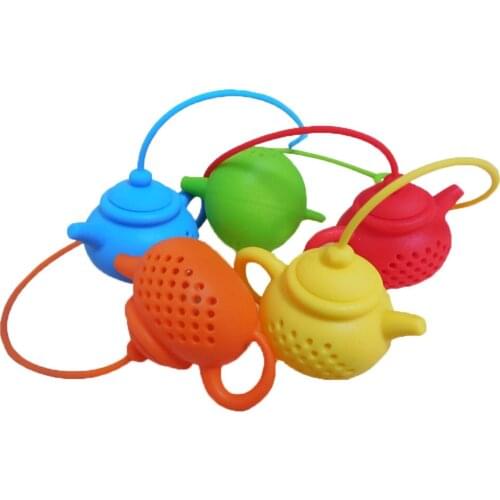 Creative Teapot-Shape Tea Infuser Strainer Silicone Tea Bag Leaf Filter Diffuser Teaware Teapot Accessory Kitchen Gadget