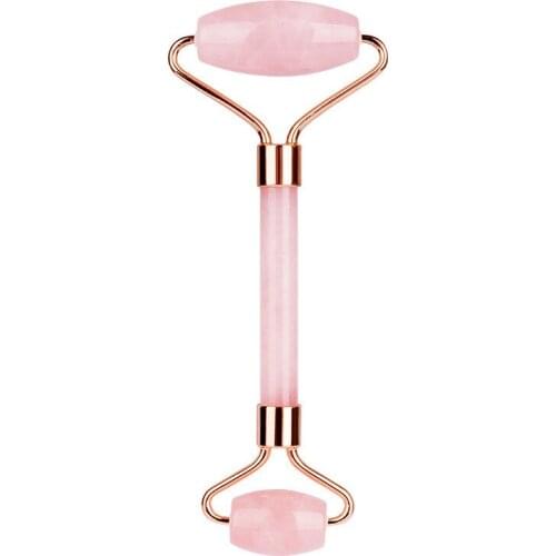 Rose Quartz Massage Roller Natural Quartz Crystals Healing Stones For Gifts