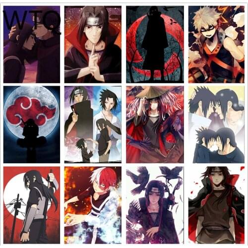 5D DIY Diamond Painting Cross Stitch Kits Diamond Embroidery Japan Anime Sasuke Full Drill Diamond Mosaic Picture Home Decor Art
