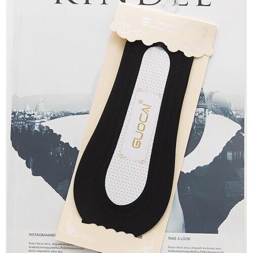 Ice silk silver edge invisible socks solid color fashion floor socks magic antiskid women socks breathable