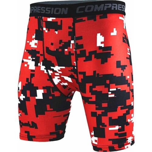2020 New Style Breathable Mens Compression Shorts Workout Fitness Bottoms Skin Tight Comouflage Short Pants