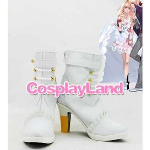 Customize Boots Macorss Frontier Cosplay Sheryl Nome White High Heel Coplay Shoes Cosplay Costume Anime Party Shoes