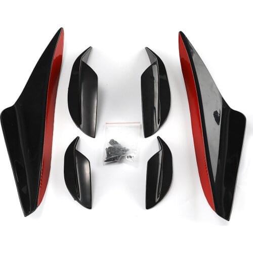 SDAO 6 pieces/set universal front bumper lip diffuser diffuser fin body spoiler canard for BMW