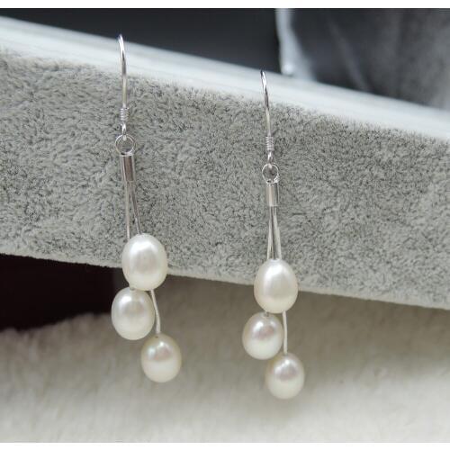 HIGH QUALITY PEARL EARRING,100% nature freshwater AAAAA pearl earring with 100% 925 silver hook