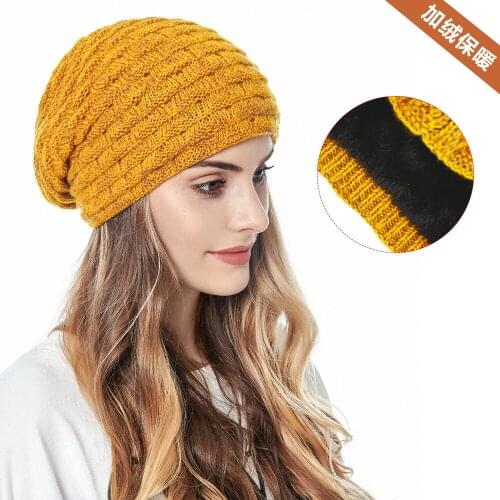 Autumn Winter Beanie Hat for Women Winter hat for Women Warm Knitted Cap Gorros Female Cap High Qaulity Hip Hop Warm Beanies