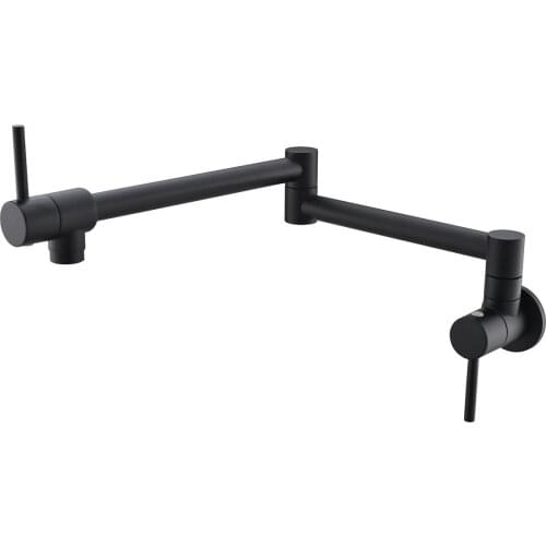 Kitchen sink faucet into the wall Single cold water faucet Pot faucet Folding double handle switch faucet