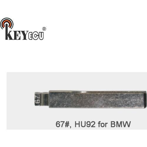 KEYECU 10x KEYDIY Universal Remotes Flip Key Blade 67#, HU92 for BMW