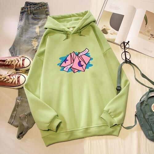 Harajuku Hoodie Japanese Cute Sweatshirt Woman Korean Streetwear Hoodie Ladies Coat Warm Outwear Female Plus Size Women Clothing