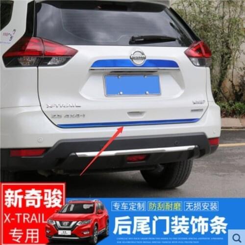 High quality stainless steel Rear Trunk lid trim cover Trunk light bar For 2014-2020 Nissan X-Trail T32 Car Styling