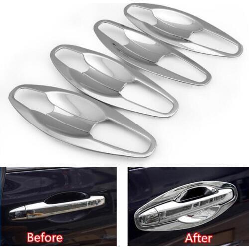 YAQUICKA 8Pcs/set Car Exterior Door Handle Bowl Trim Bezel Car-covers Styling Sticker Fit For Honda Odyssey 2015 2016 ABS Chrome