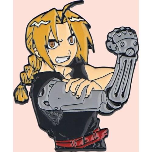 ZF2275 Anime The Alchemist Jewelry Enamel Pins And Brooches Cartoon Creative Metal Denim Hat Badge For Friends Kids