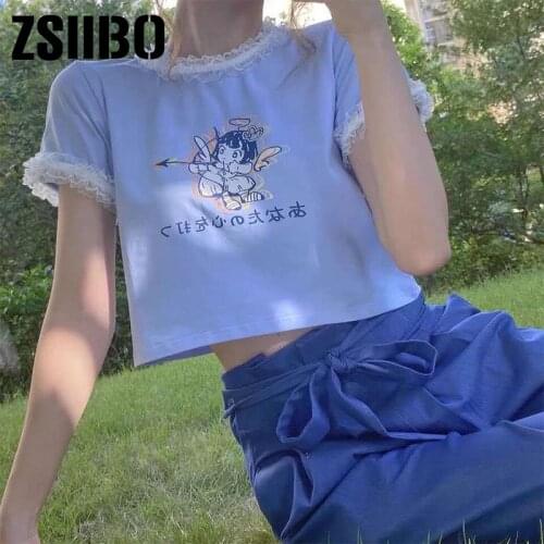 Goth Female Tee Loose Women T-shirt Grunge Streetwear gothic Top Tshirts Harajuku Clothes y2k clothing shirt tshirt tee vintage