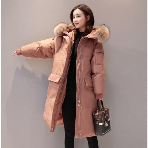2019 Rushed Winter New Korean Easy Will Code Long Fund Heavy Seta Lead Cotton-padded Clothes Even Cotton Cap Jacket Loose Coat