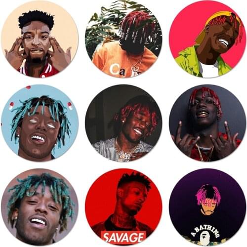 58mm lil yachty 21 savage Icons Pins Badge Decoration Brooches Metal Badges For Clothes Backpack Decoration