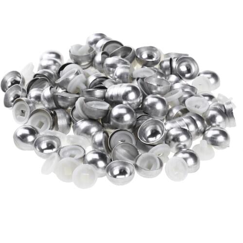 100 Mushroom Domed Sewing Buttons Handmade Round Metal Snap Buckles Kit DIY Fasteners Supplies for Leather Crafts Belt Clothing