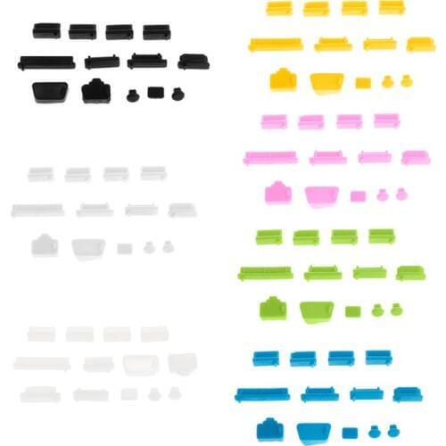 13PCS Soft Silicone Anti-Dust Plugs Data Port USB Protector Set Laptop Jacks Dustproof Cover Stopper Cover PC Computer Notebook