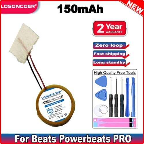LOSONCOER 150mAh CP-TWS1254T Battery For Beates Powerbeats Pro Wireless Battery PB4 Bluetooth Earphone