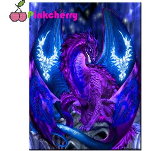 Diy diamond painting fantasy Blue Dragon 5D,Gothic art,cross stitch,full Round diamond embroidery,Handicraft mosaic,k1172