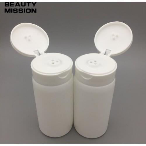 White 80g talcum powder bottles 50 pcs/lot Sifter Bottle 80ml Portable baby talcum powder empty bottle