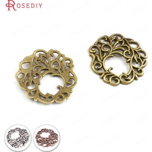C124)20 pieces 30*29mm Antique Bronze Zinc Alloy Vine Charms Connector Diy Jewelry Findings Jewelry Accessories wholesale