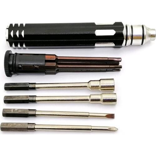Pocket 8 in 1 Screwdriver Hobby Tools Kit For RC Car Drone Plane Hex Philip Spanner Socket Hexagon H1.5 H2.0 H2.5 H3.0