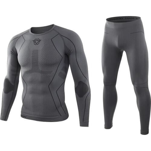 Men Thermal Underwear Suits Spring Autumn Winter Thermo Long Sleeve Johns For Male Fitness Quick Dry Shirt Tops + Bottom Sets T4