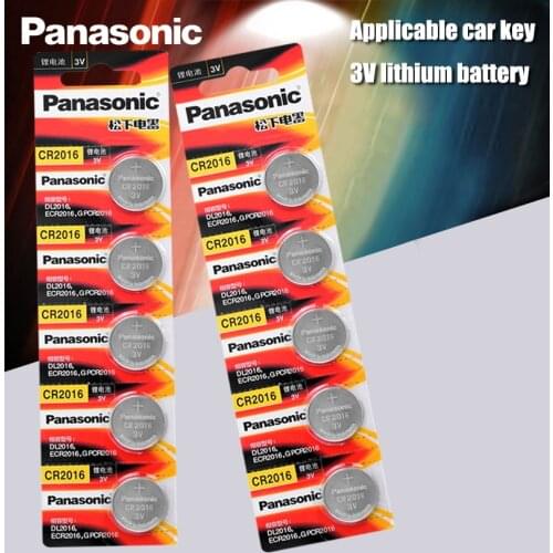 Panasonic Top Quality Lithium Battery 10PCS/LOT 3V cr2016 Button Battery Watch Coin Batteries cr 2016 DL2016 ECR2016
