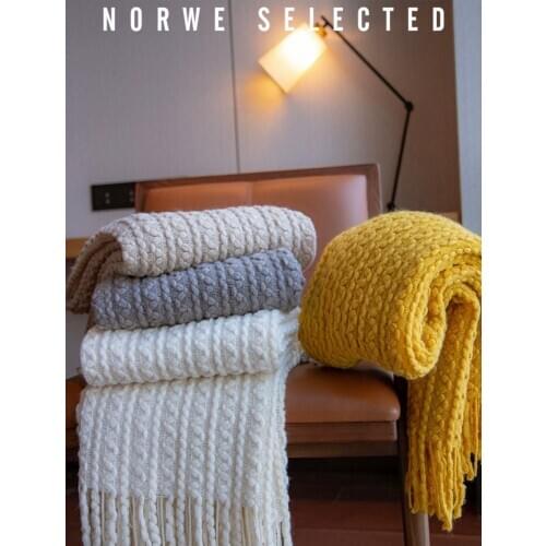 Multi-functional leisure Blanket Tassels Knitwear Blanket Bed Sofa siesta Blanket shawl Warm Fluffy Shaggy Bed Sofa Bedspread