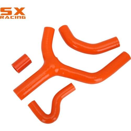 Motorcycle Orange Water Pipe Silicone Radiator Coolant Hose For KTM EXC EXCR XCW 450 2007 2008 2009 2010 2007-2010 Dirt Bike